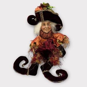 Vintage Katherines Collection Kleski Jester Elf Doll Whimsical Shelf Sitter Fall